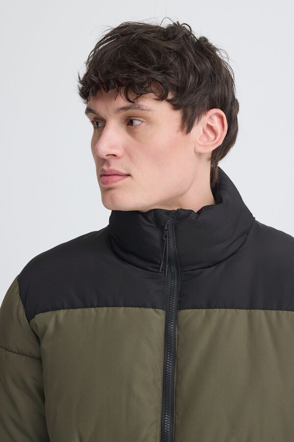 Blend Two-tone puffer jacket beige