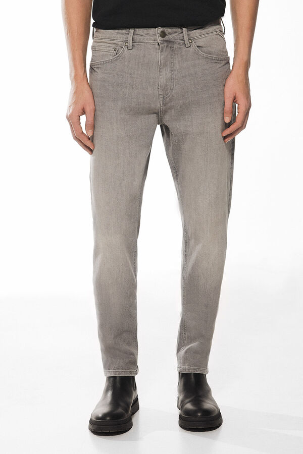 Springfield Jeans slim gris lavé clair gris