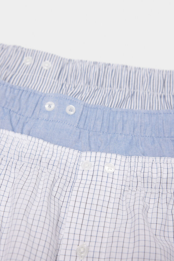 Springfield 3 db puplinszövet sima alsónadrág csomagban kék