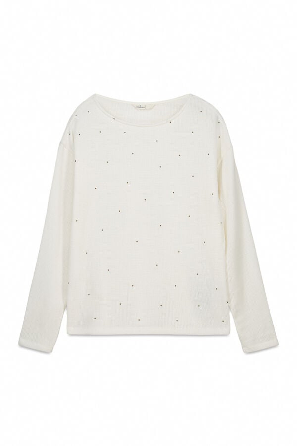 Springfield Chenille studded T-shirt brown