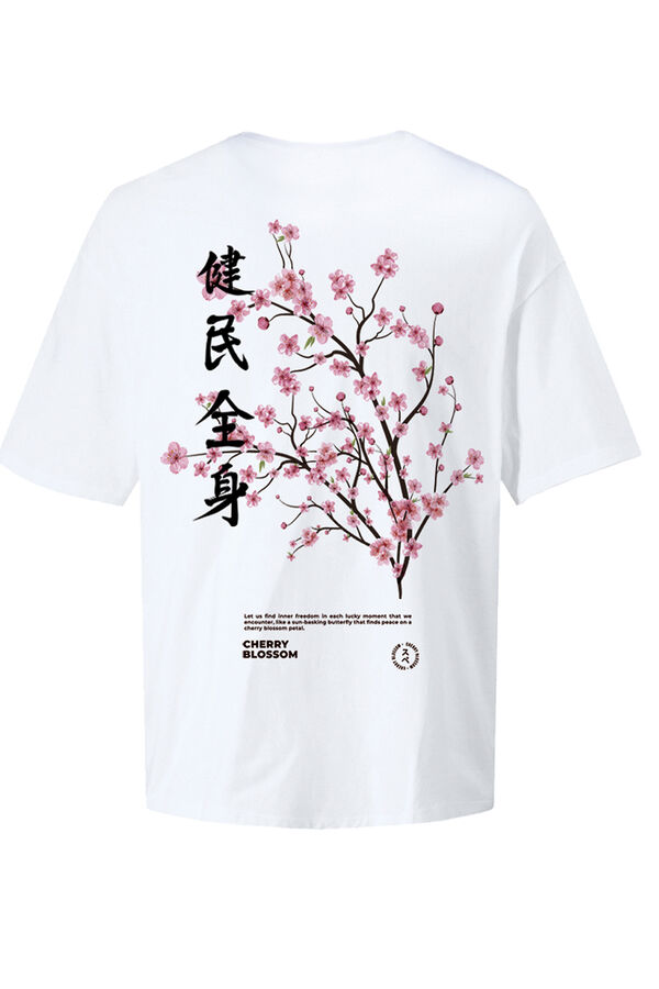 Jack & Jones T-shirt back print bege