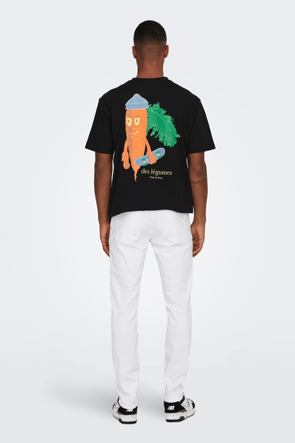 Only & Sons Jeans de hombre slim fit el&aacute;sticos blanco