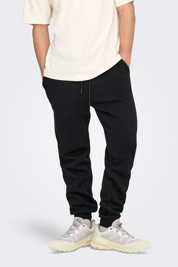 Only & Sons Pantal&oacute;n largo de ch&aacute;ndal negro