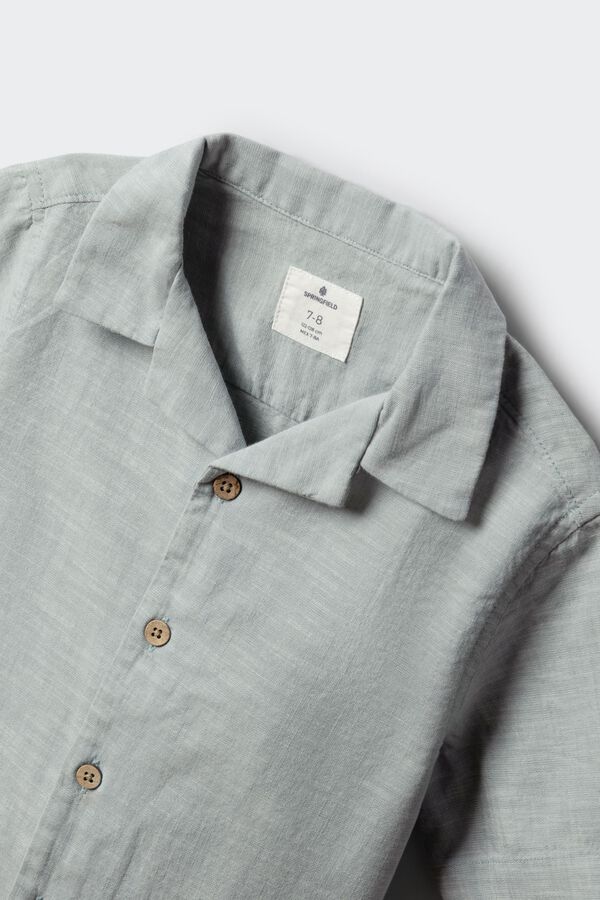 Springfield Kids Camisa de manga curta leve para menino azul