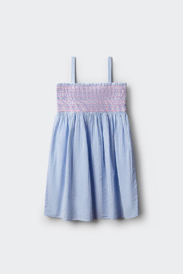 Springfield Kids Vestido rayas oxford ni&ntilde;a azul