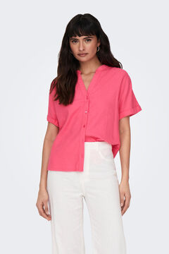 Springfield Short-sleeved poplin shirt pink