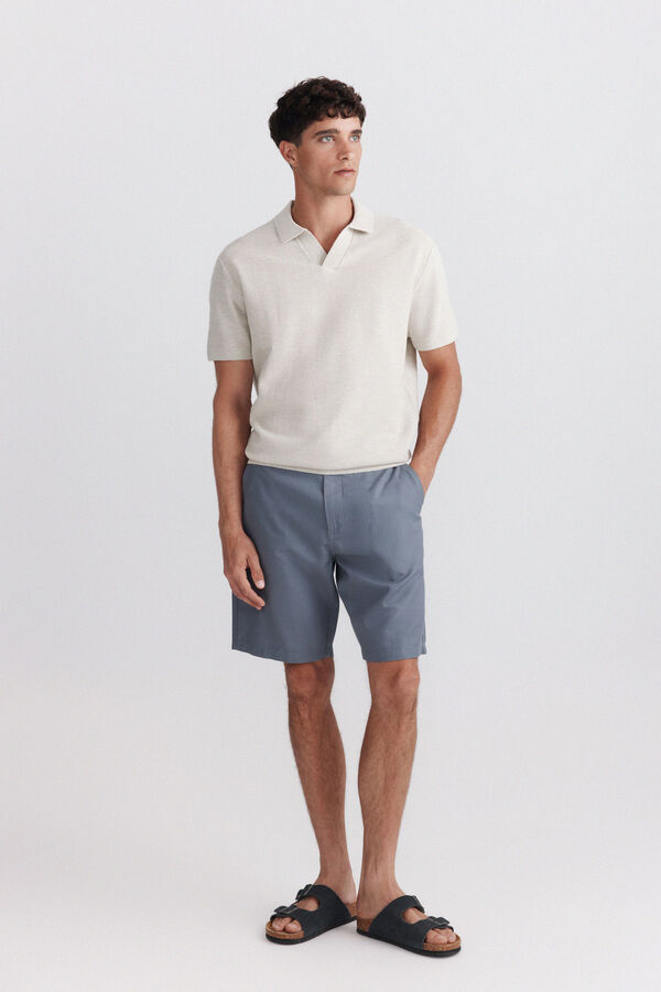 Springfield Moulinee structure polo shirt grey