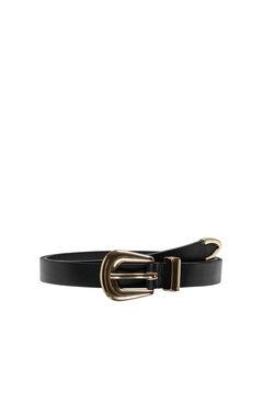 Springfield Rectangular buckle belt noir