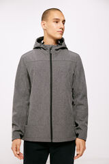 Springfield Duga jakna od softshell tehničke tkanine s kapuljačom siva