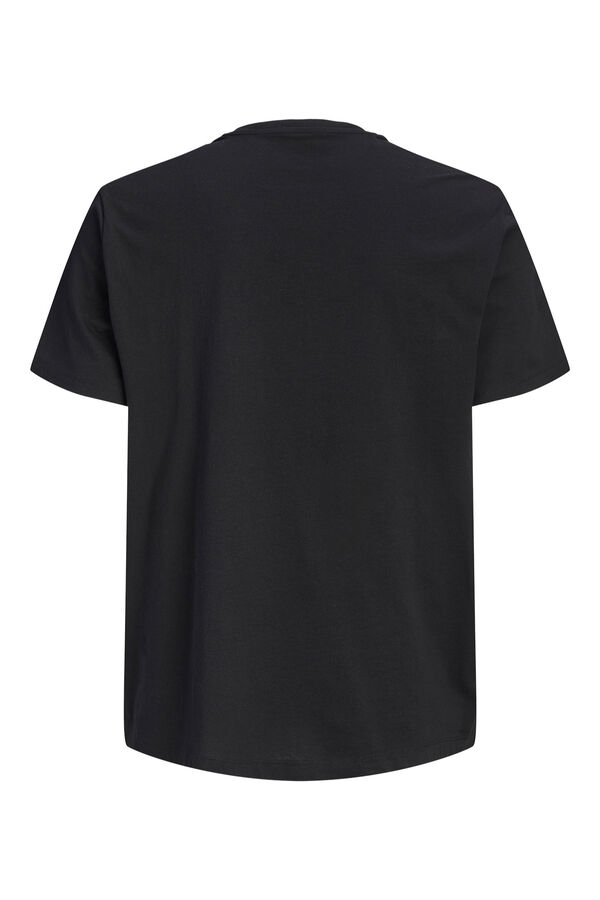 Jack & Jones PLUS Printed cotton T-shirt black