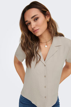 Springfield Button-up short-sleeved shirt gray