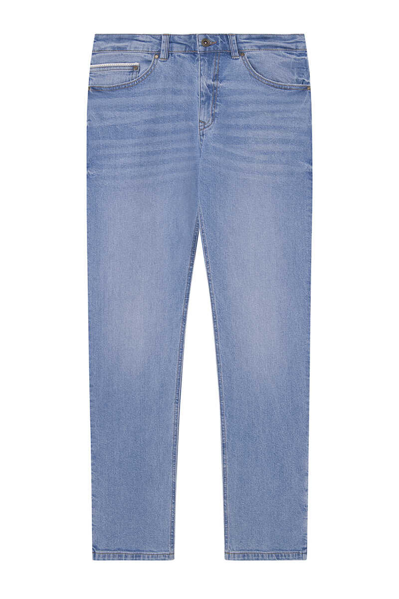 Springfield Light wash regular fit jeans indigo blue