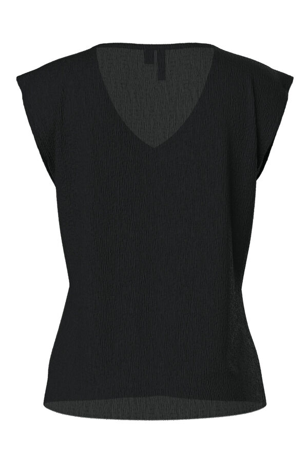 Pieces Top de flores negro