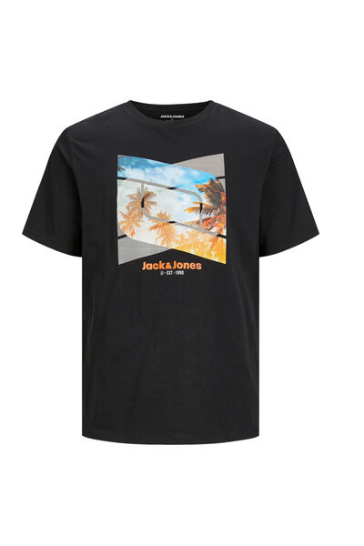 Springfield T-Shirt Print Sommer schwarz
