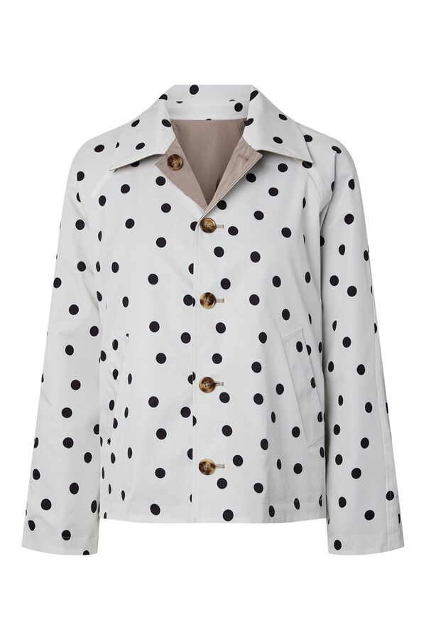 Pieces Trench curto revers&iacute;vel castanho