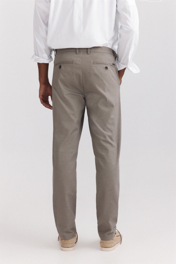 Springfield Bicolour structure comfort fit chinos nude
