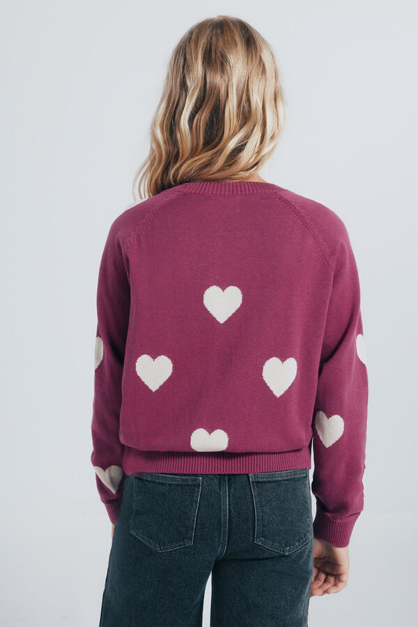 Springfield Kids Džemper sa srcima za devojčice Roze