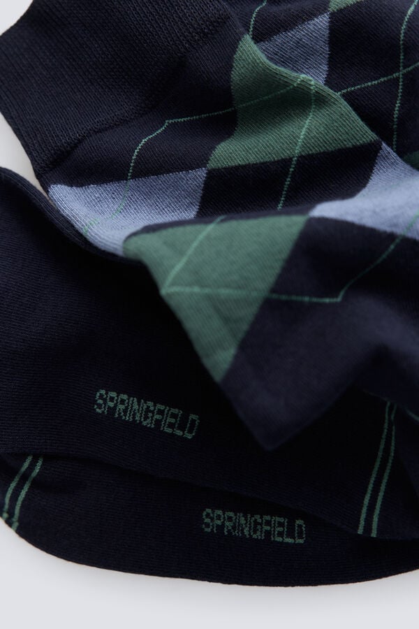 Springfield Diamond long sock blue