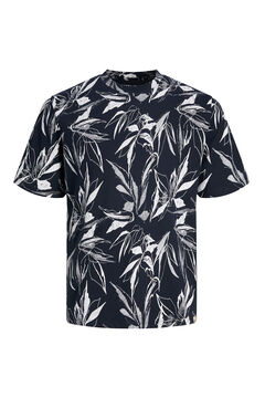 Springfield T-Shirt Blumen-Print marino