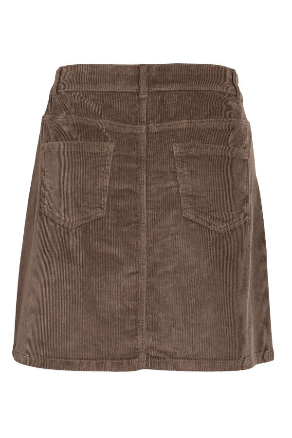 Noisy May Minirock aus Cord Grau