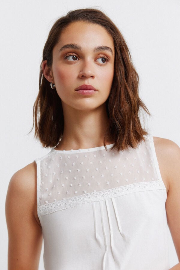 Springfield Plumetis vest top brown