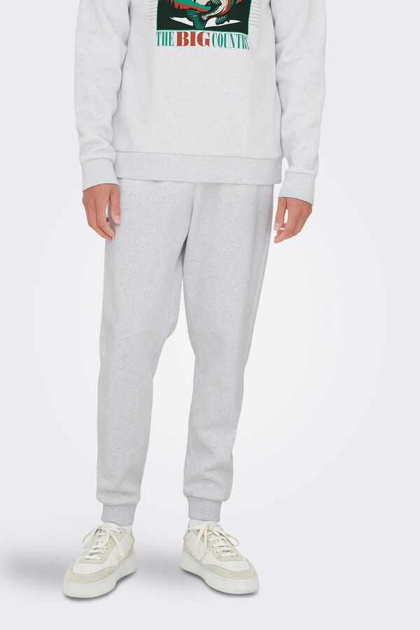 Only & Sons Pantal&oacute;n largo de ch&aacute;ndal gris