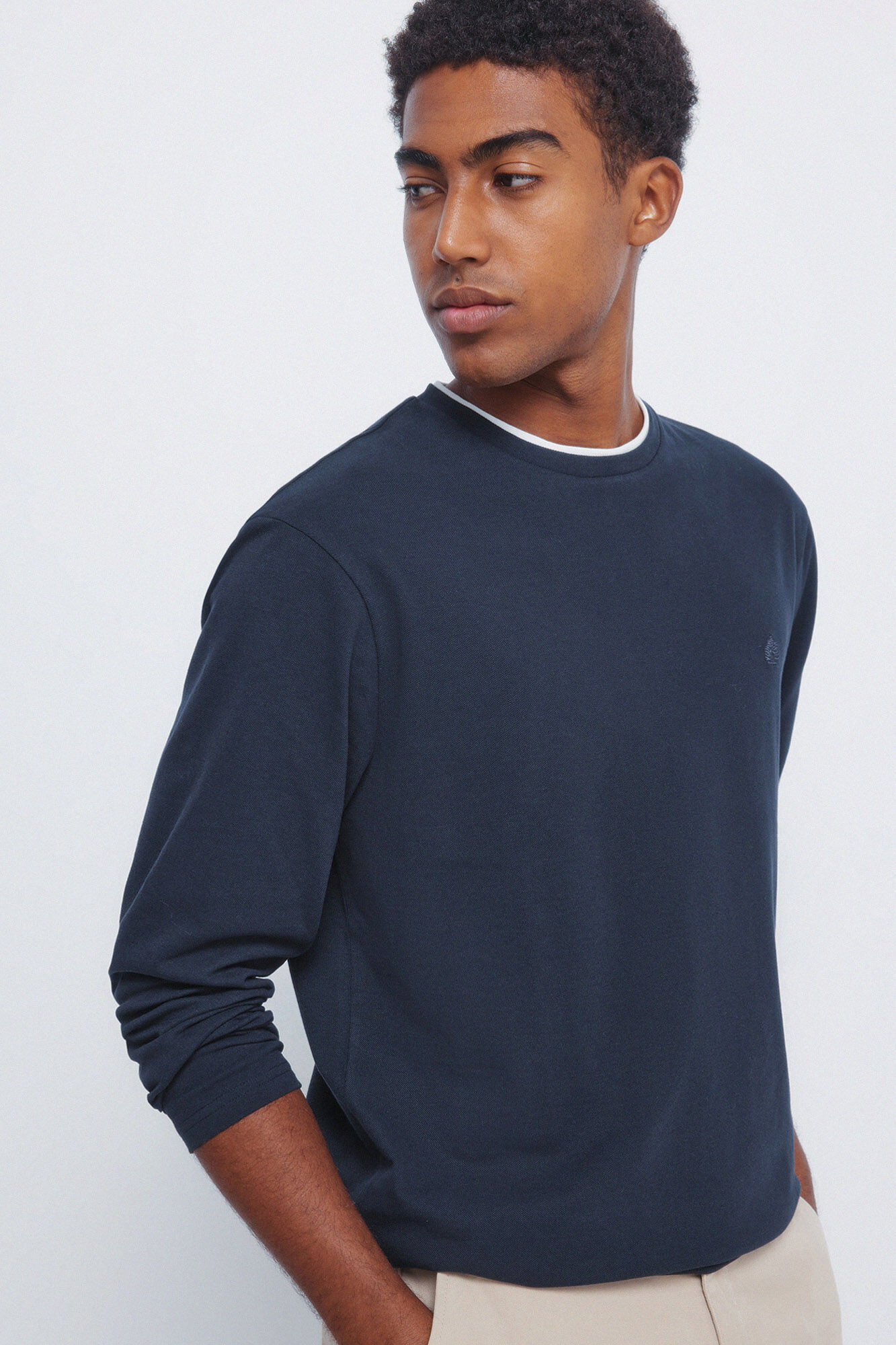 Springfield Double melange long sleeve T-shirt