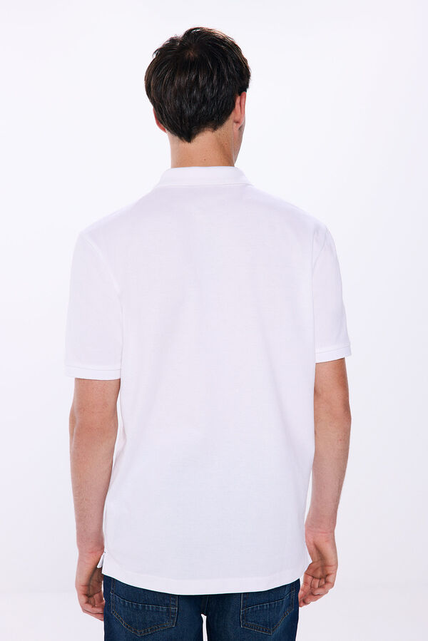 Springfield Regular fit basic piqué polo white