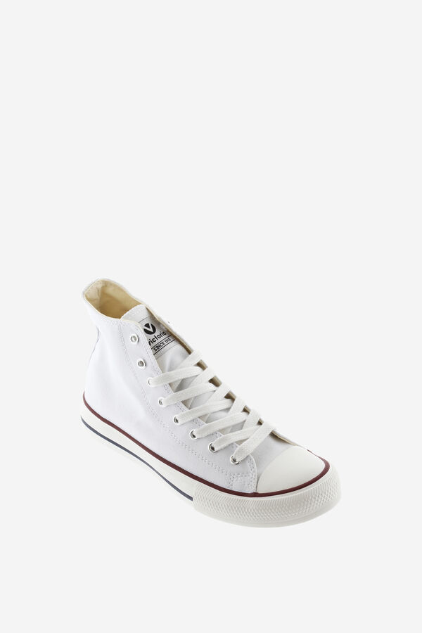 Springfield Canvas high-top sneakers with rubber toe white