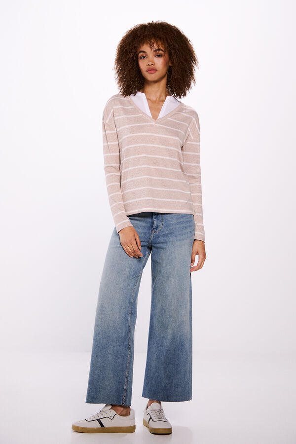 Springfield Camiseta combinada de toque suave cru