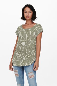 Only T-shirt lisa de manga curta