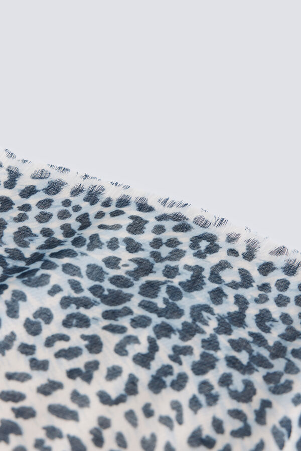 Springfield Animal print scarf blue