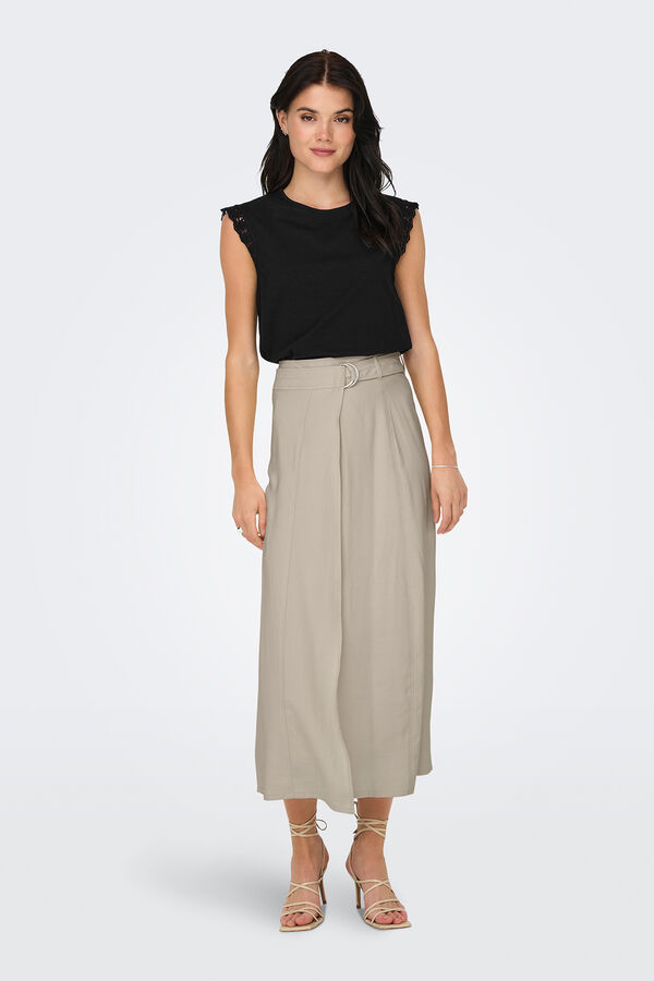 JDY Camiseta sin mangas encaje negro