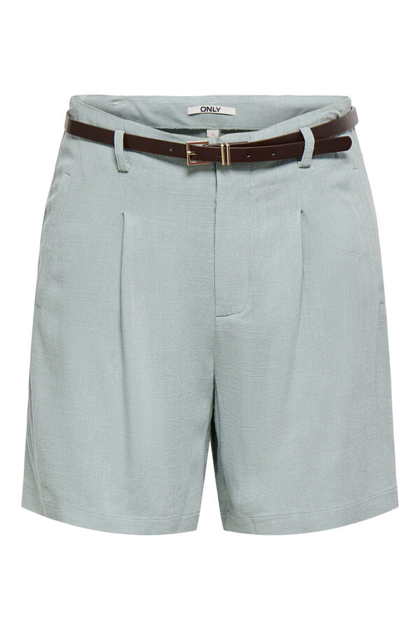 Only Bermuda de lino azul