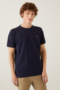 Springfield T-shirt piqu&eacute; logo azulado