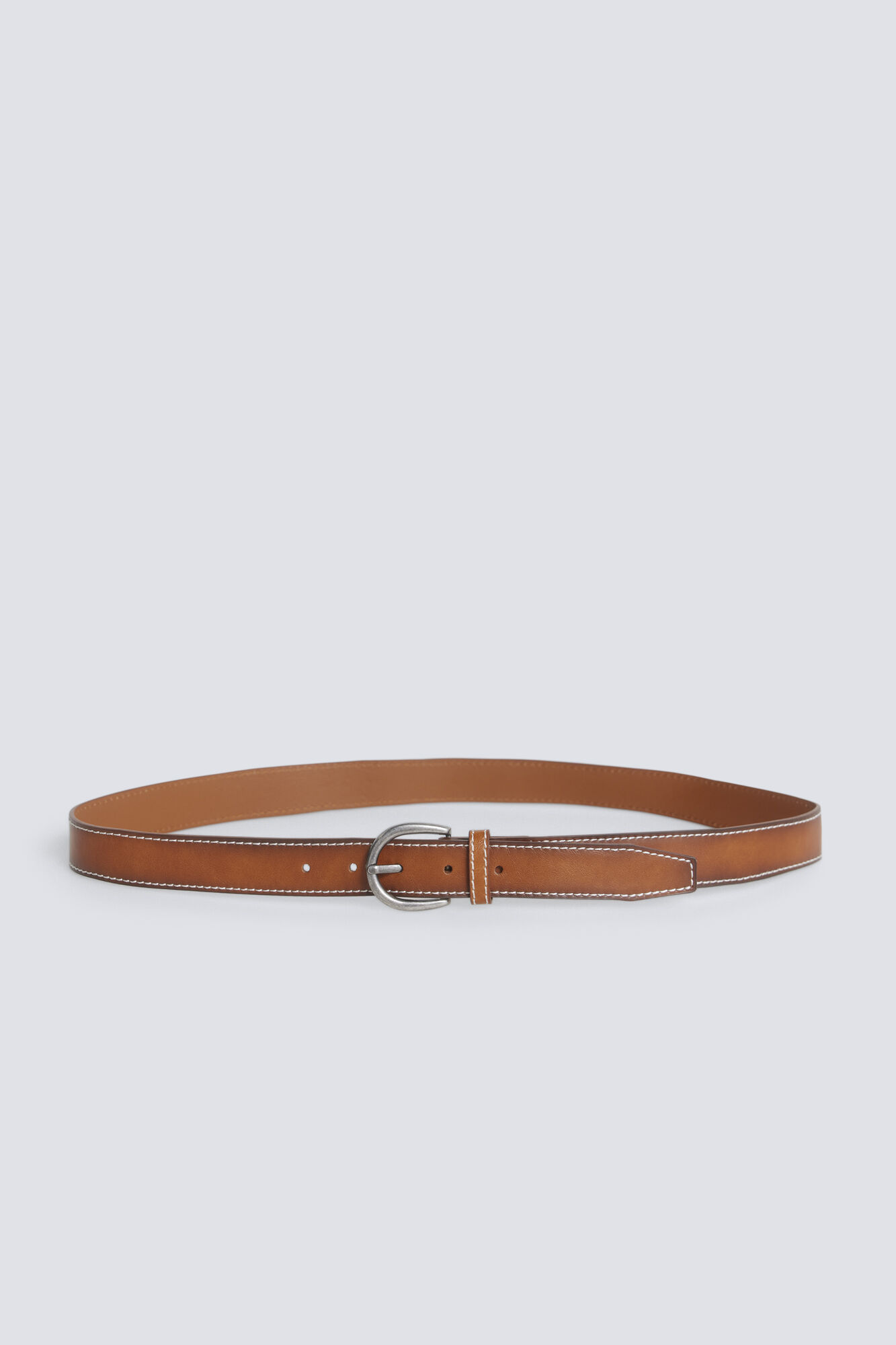 Springfield Faux leather topstitched belt