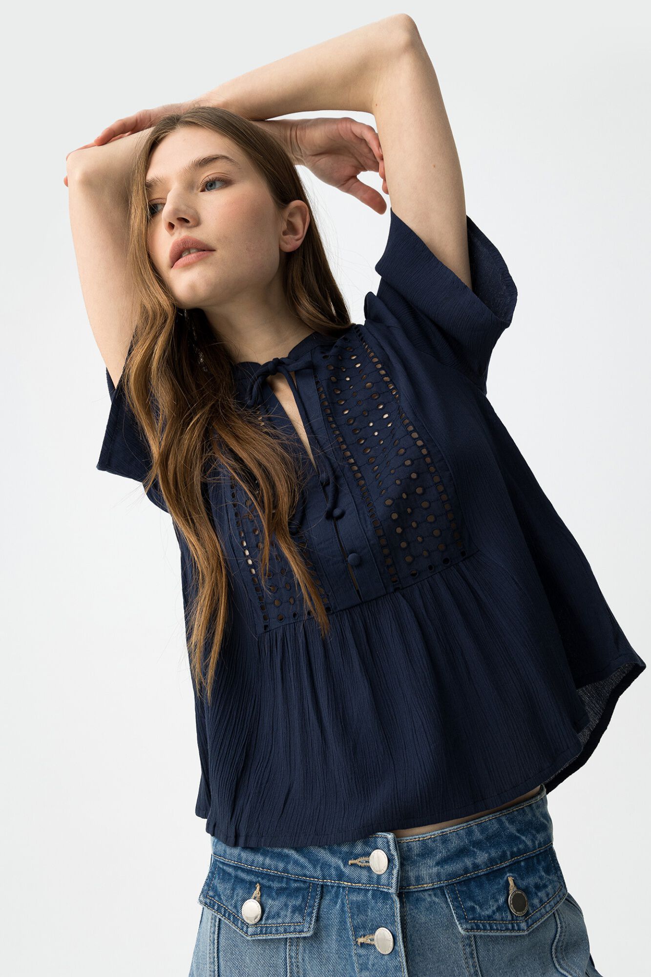 Tiffosi Blusa con encaje