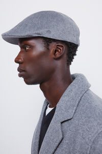 Springfield Gray wool blend flat cap