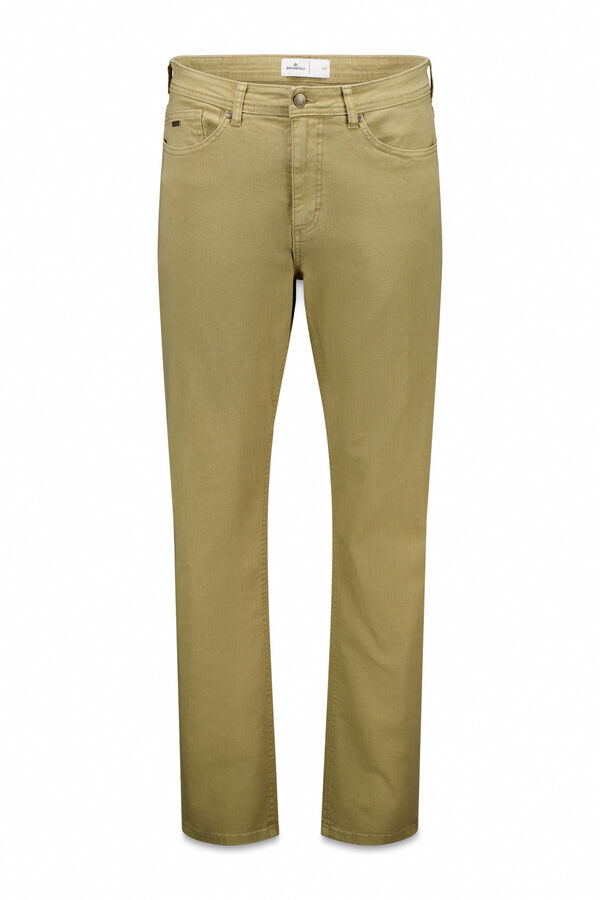 Springfield 5-pocket washed slim fit trousers brown