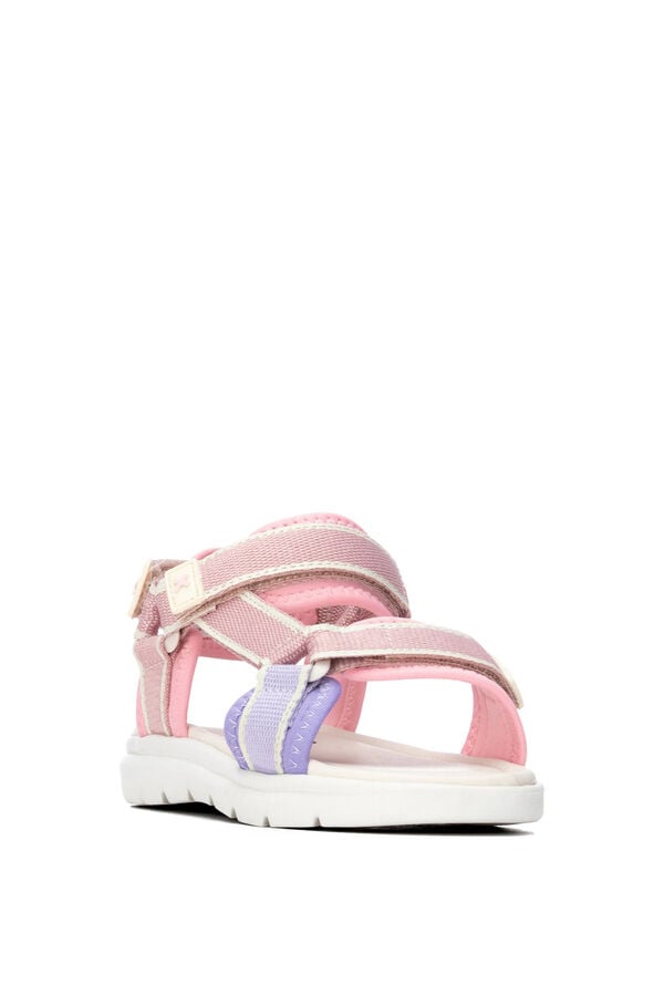 XTI Velcro sandal pink