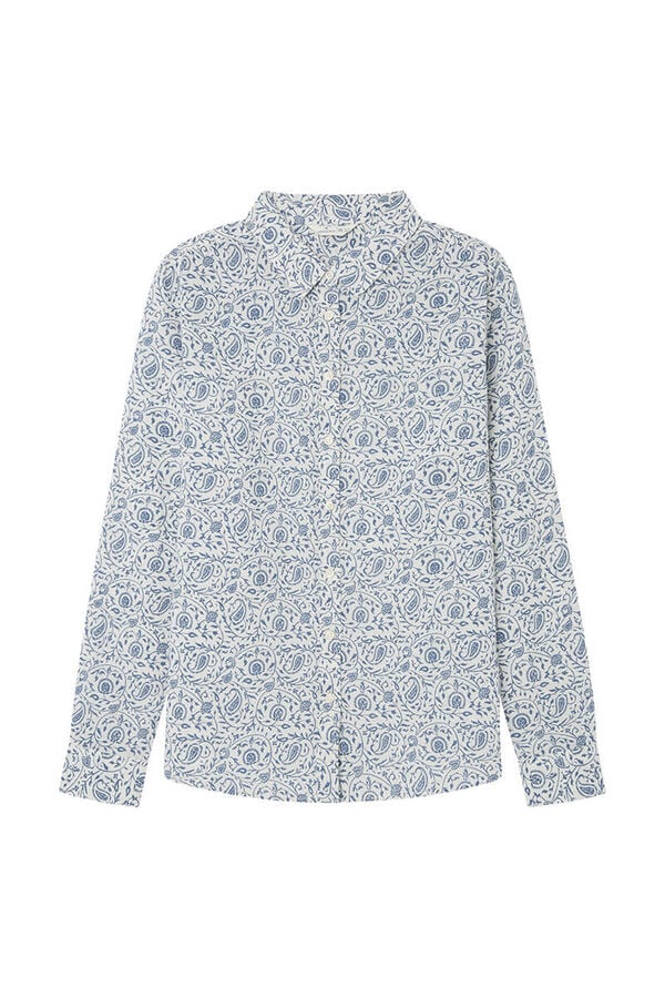 Springfield Essential linen/cotton blouse navy