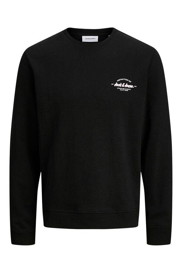Jack & Jones PLUS basic long sleeve sweatshirt black