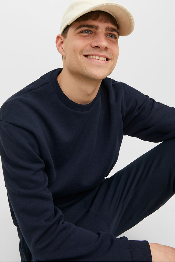 Jack & Jones Sudadera básica cuello redondo azul