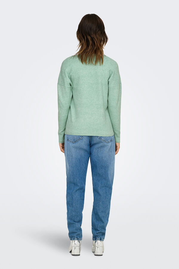 Only Jersey liso oversize verde