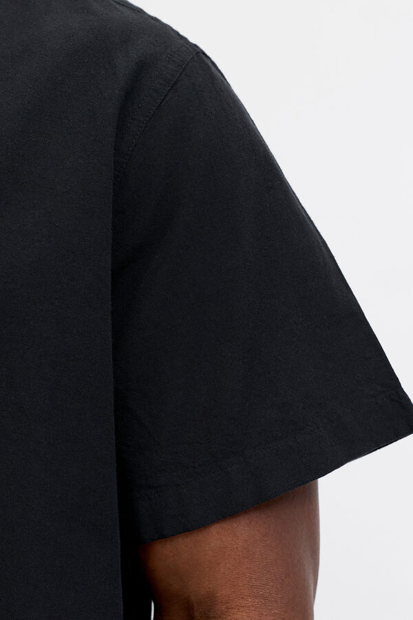 Jack & Jones PLUS Poplin short sleeve shirt black