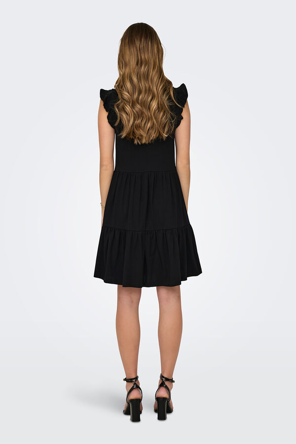 Only Short sleeve short dress black