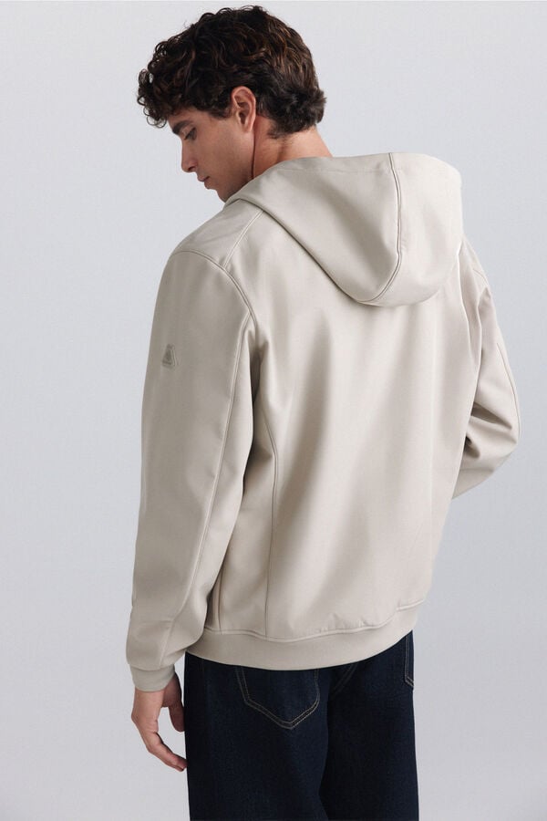 Springfield Hooded softshell jacket nude