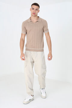 Brave Soul Polo de punto con manga corta