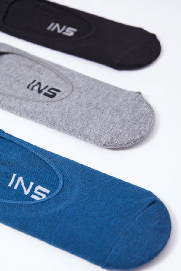 Inside Boy's plain no-show socks printed