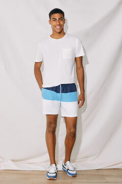 Springfield Colour block swim shorts blue